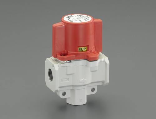 エスコ EA153SJ-53 Rc1/4ハンドバルブ(3ポート/ダブルアクション) 1個 (ご注文単位1個)【直送品】