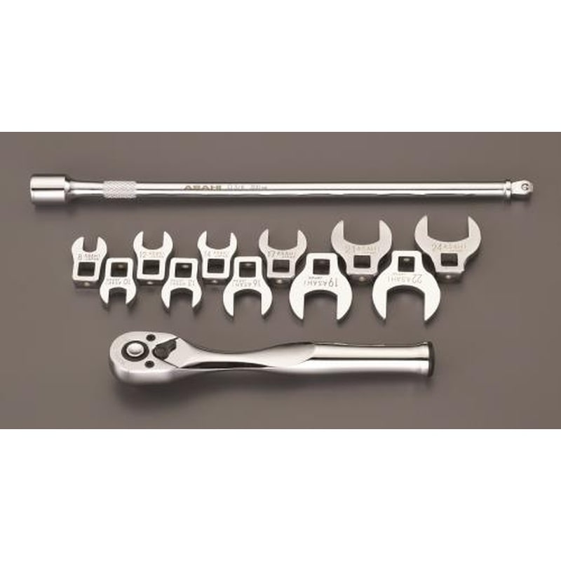 エスコ EA618BU-100 3/8”DR/13個組クロウフットレンチ 1個(ご注文単位1個)【直送品】