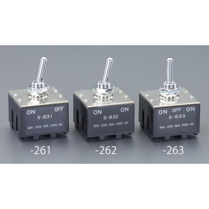 エスコ EA940DH-261 125V/30A3極単投トグルスイッチ(大電流用 1個（ご注文単位1個）【直送品】