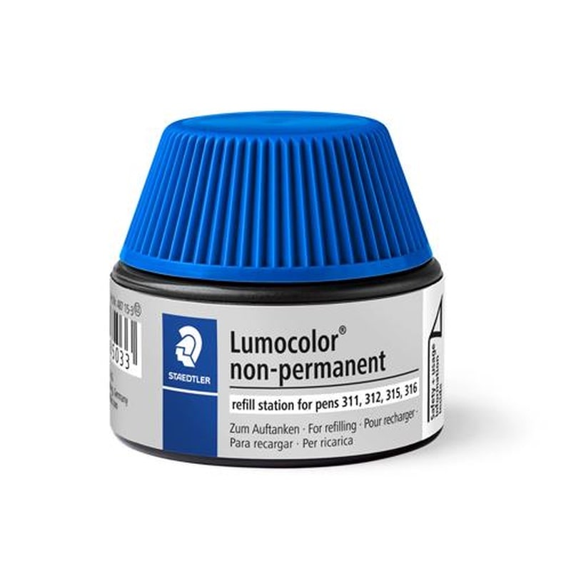 エスコ EA765mm-112 15ml水性用補充インク(ルモカラー用/青) 1個(ご注文単位1個)【直送品】