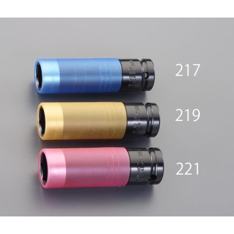 エスコ EA164DZ-219 1/2”DRx19mmホイールナット用インパクトソケット 1個（ご注文単位1個）【直送品】