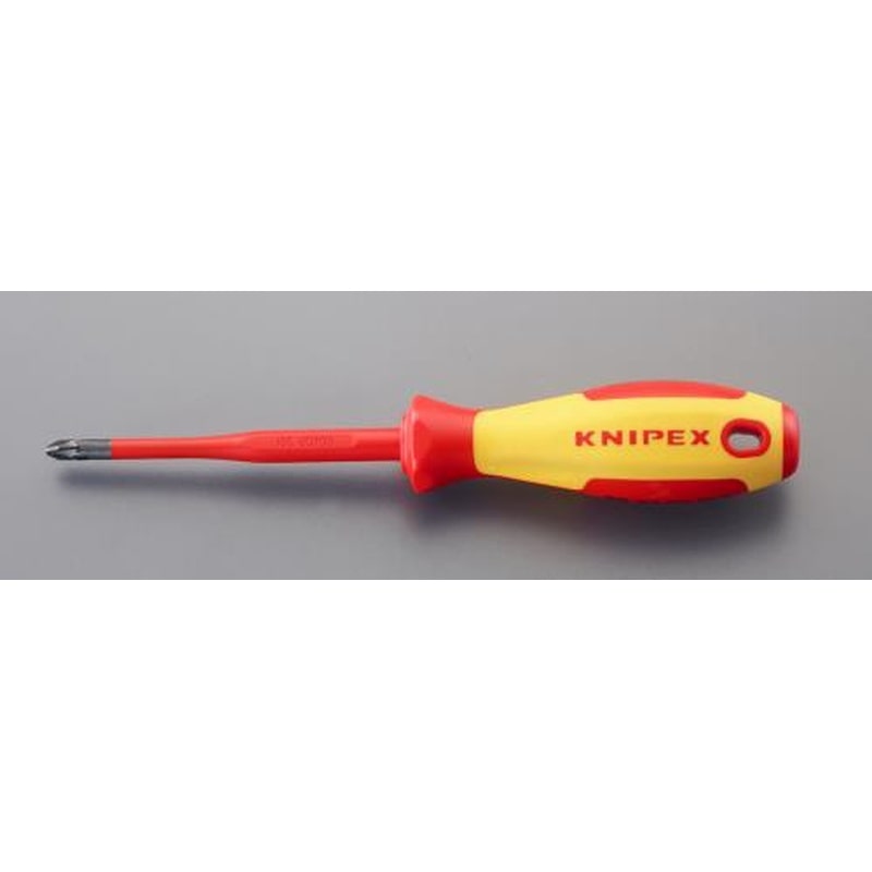 エスコ EA560KE-11 #1x80mm［Pozidriv]ドライバー(絶縁/先細軸) 1個（ご注文単位1個）【直送品】