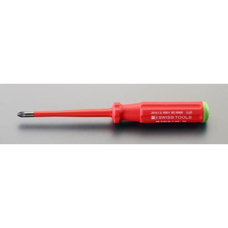 エスコ EA560PM-21 PZ1x80mm［Pozi]ドライバー(絶縁細軸) 1個（ご注文単位1個）【直送品】