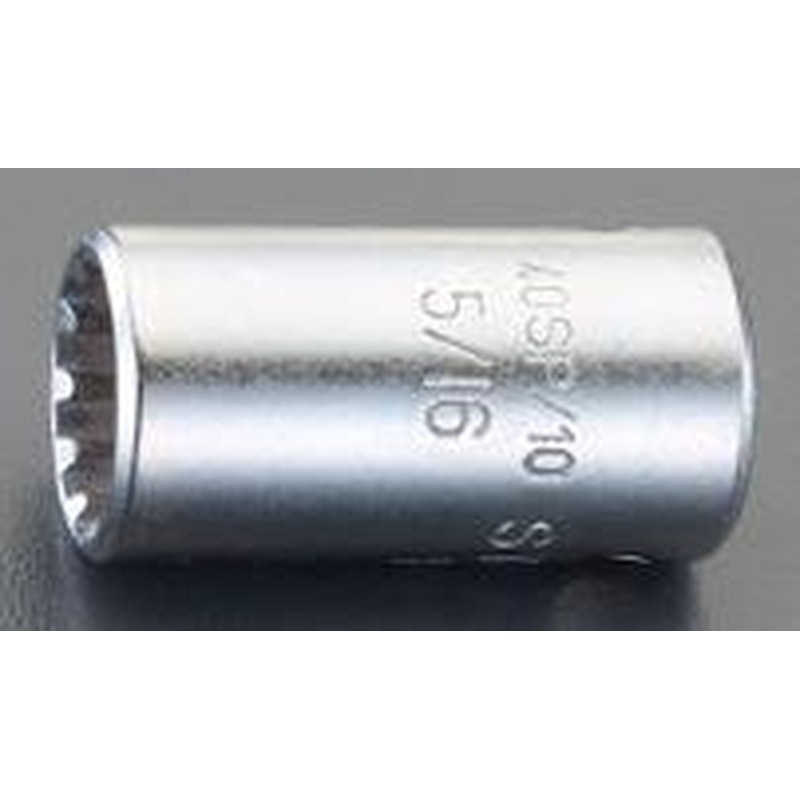 エスコ EA617XJ-6 1/4”DRx7/16”スプラインソケット 1個(ご注文単位1個)【直送品】