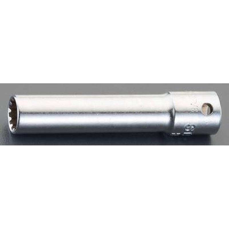 エスコ EA617XJ-12 1/4”DRx1/4”ディープスプラインソケット 1個(ご注文単位1個)【直送品】