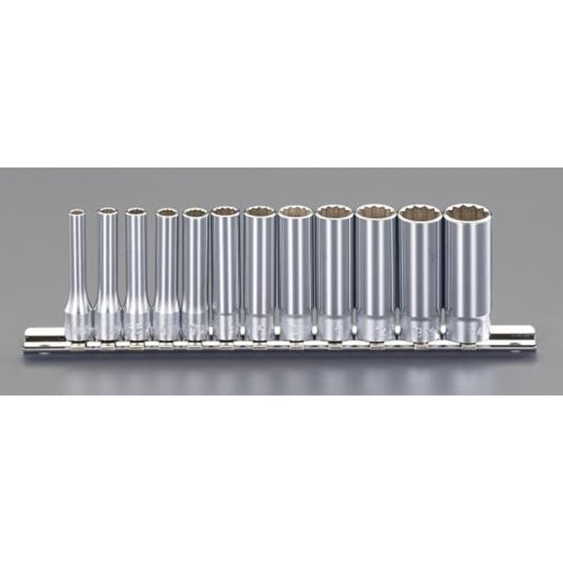 エスコ EA618AH 1/4”DR/4-14mmディープソケットセット 1個(ご注文単位1個)【直送品】