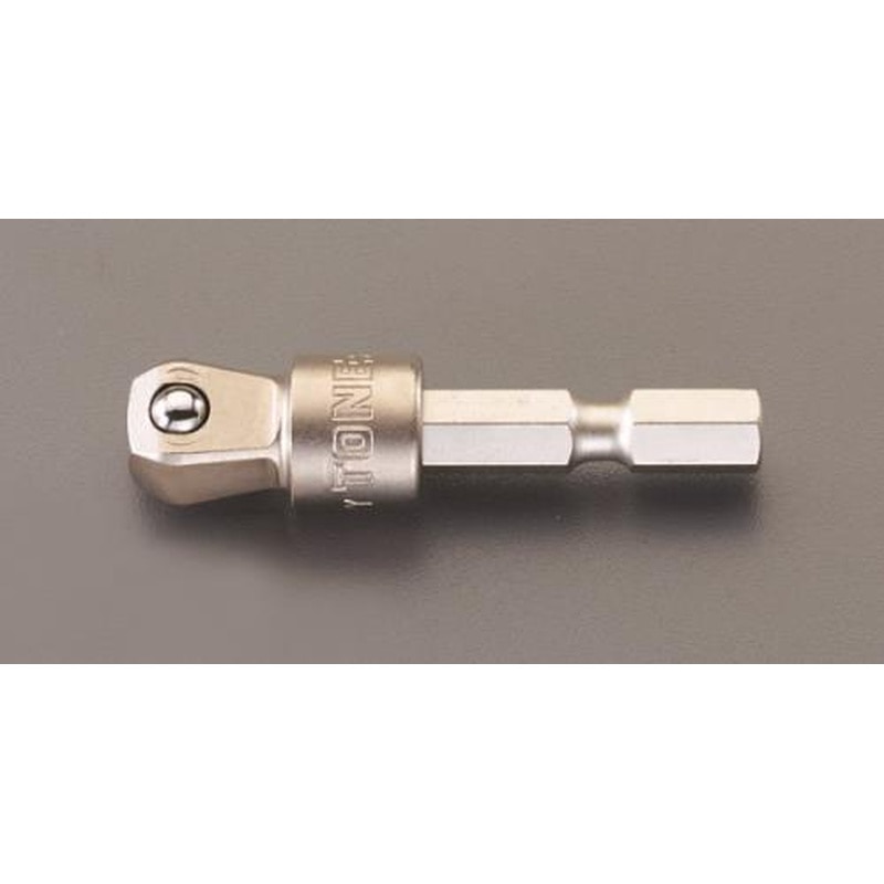 エスコ EA618AX-219 1/2”DRx1/4”HEX/54mmソケットアダプター(首振型) 1個（ご注文単位1個）【直送品】