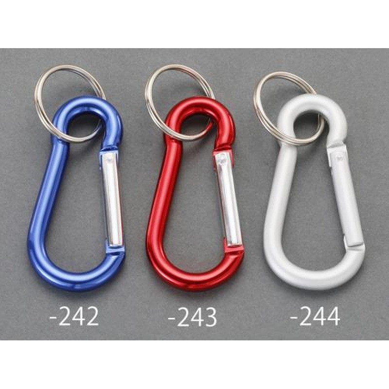 エスコ EA638JG-243 4x40mmカラビナフック(アルミ/レッド) 1個（ご注文単位1個）【直送品】