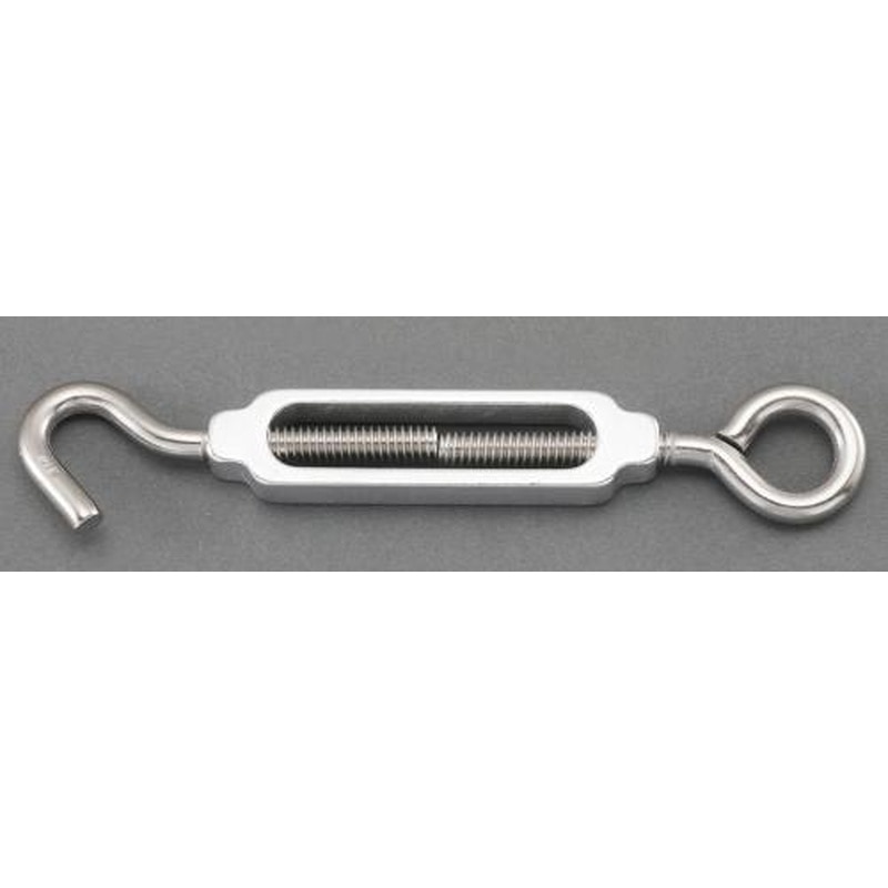 エスコ EA638KE-11 7.9x6.6mmターンバックル(Hook＆Eye/アルミ・ステンレス) 1個（ご注文単位1個）【直送品】