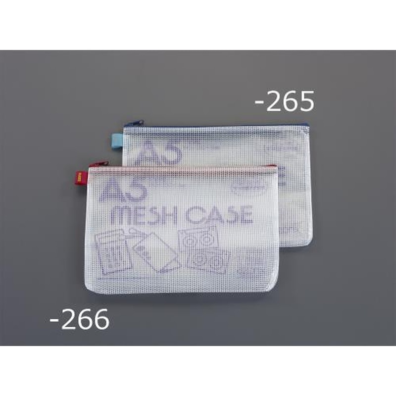 エスコ EA762CF-261 A6/130x165mmメッシュケース(ブルー) 1個（ご注文単位1個）【直送品】