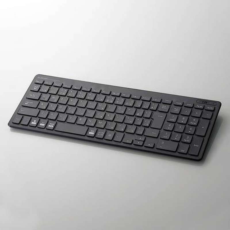 エスコ EA764AB-71 367x127x21mmワイヤレスキーボード(薄型/ブラック) 1個(ご注文単位1個)【直送品】