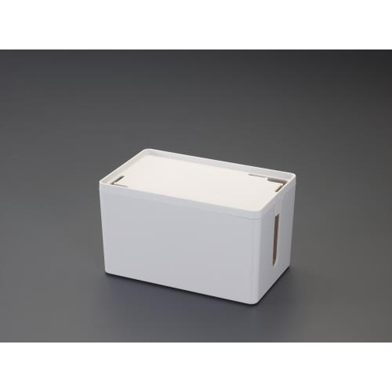 エスコ EA815HZ-123 400x160x132mmケーブル収納BOX(ホワイト) 1個(ご注文単位1個)【直送品】