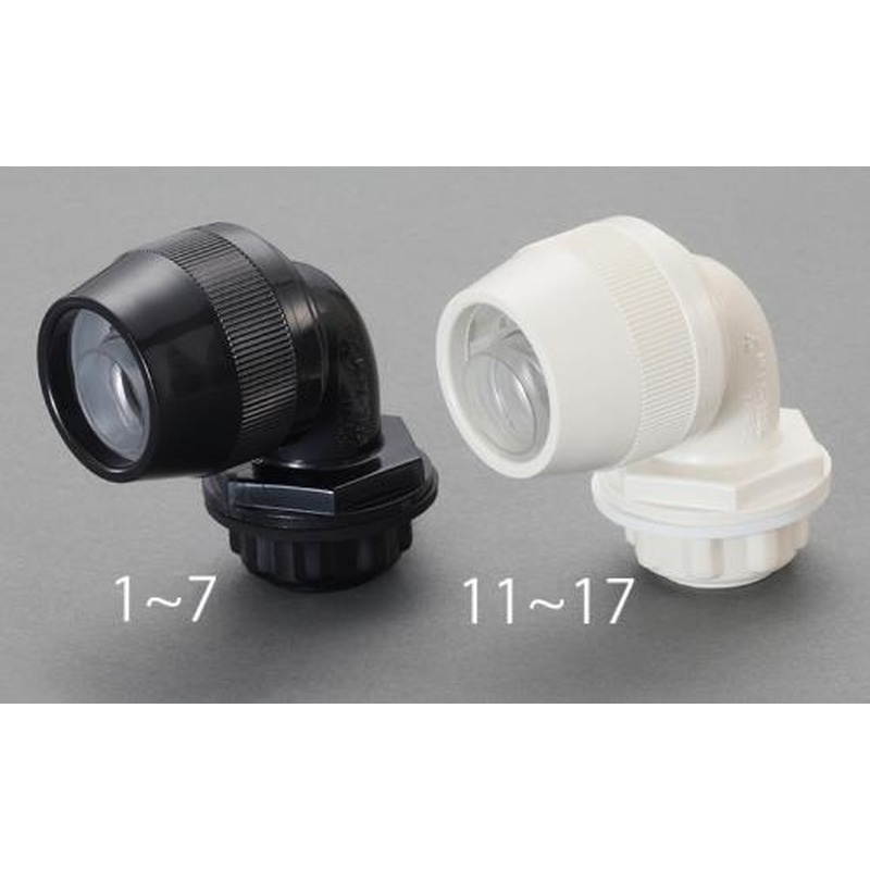 エスコ EA947TD-3[EA947TA-21・22用]90°コネクタ(黒) 1個（ご注文単位1個）【直送品】