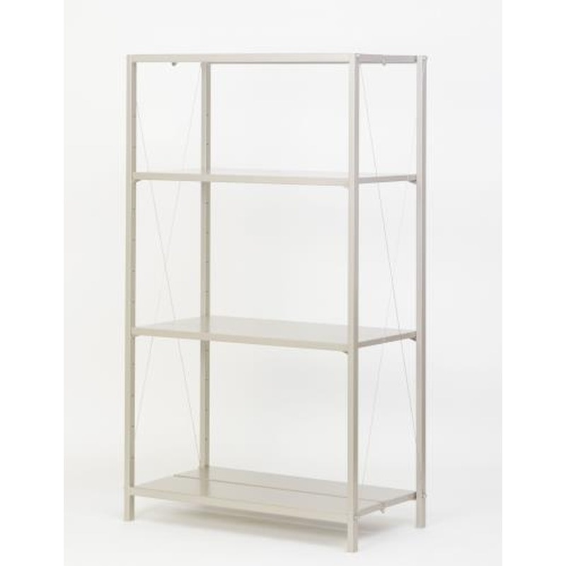 エスコ EA976AV-21 814x380x1200mm/4段ラック棚(折畳式) 1個（ご注文単位1個）【直送品】