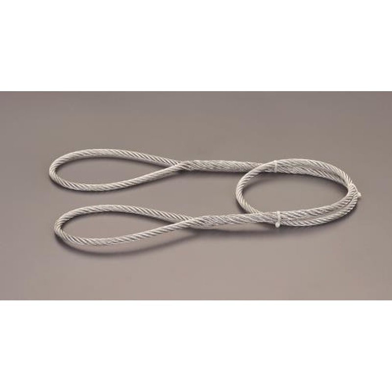 エスコ EA981WA-23 9mmx2.0m玉掛ワイヤースリング(JIS) 1個(ご注文単位1個)【直送品】