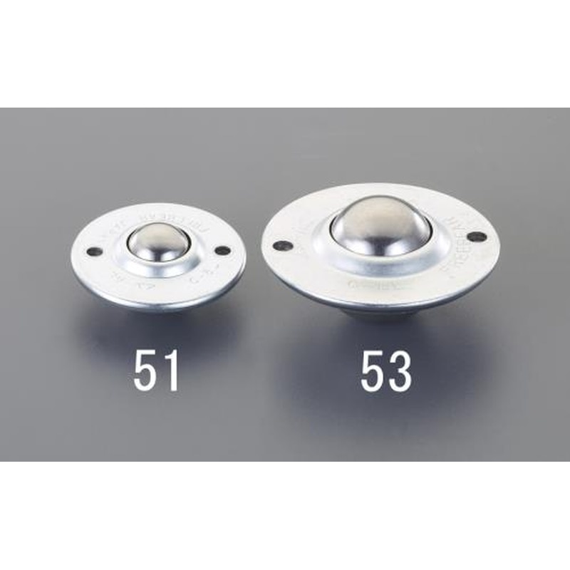 エスコ EA986S-52 55.5x29.8mm［スチール製]ボールキャスター 1個（ご注文単位1個）【直送品】