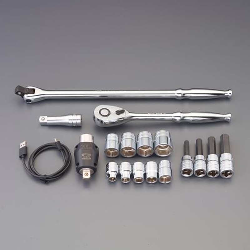 エスコ EA723JH-23 40-200N・m(1/2”DR)デジタルトルクレンチセット 1個(ご注文単位1個)【直送品】