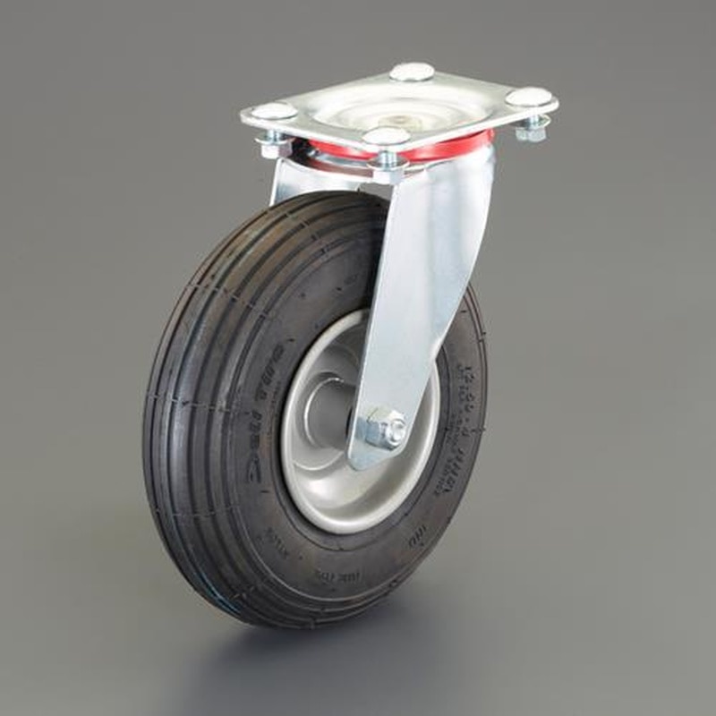 エスコ EA986CA-220 220mmキャスター(自在金具/空気入タイヤ) 1個(ご注文単位1個)【直送品】