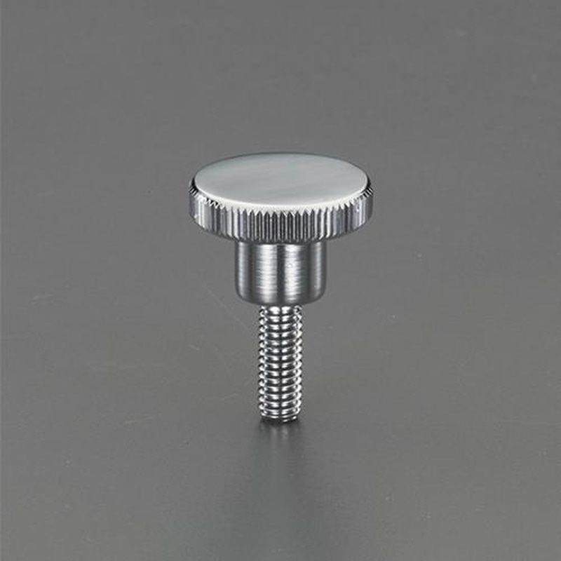 エスコ EA948BB-9.5A M6x30mm/φ24mmローレットノブ(雄ねじ/スチール製) 1個（ご注文単位1個）【直送品】