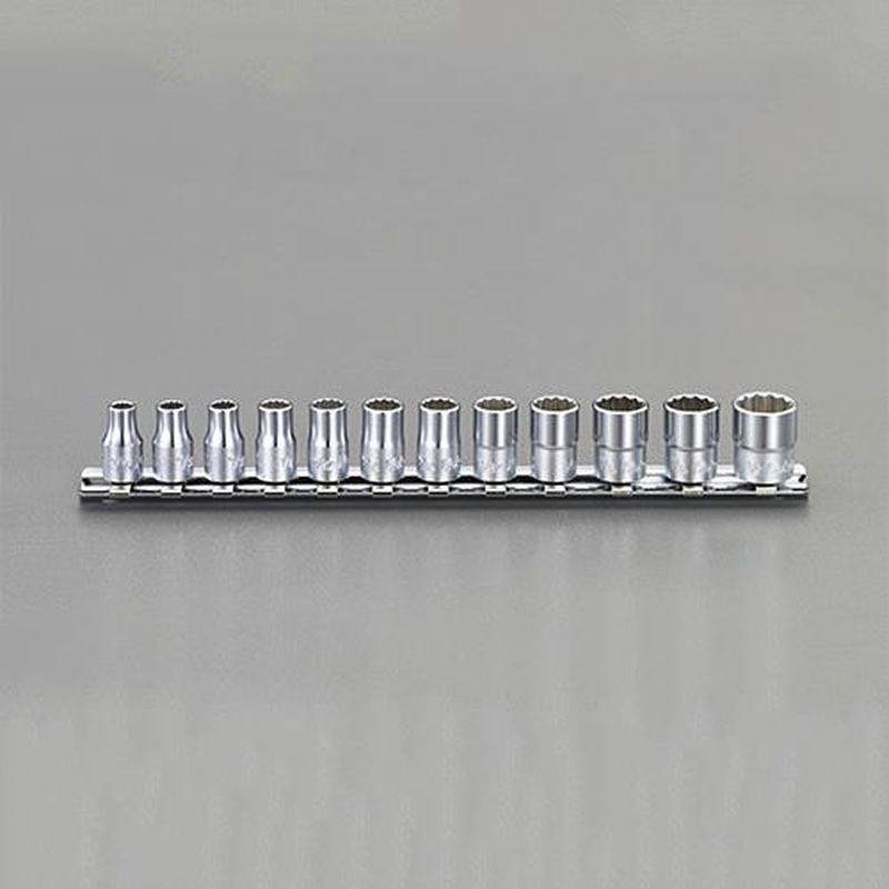 エスコ EA618BV 3/8”DRソケットセット(12個組/12角) 1個(ご注文単位1個)【直送品】