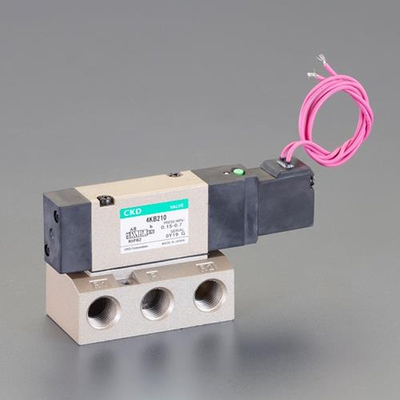 エスコ EA153HL-48 AC200V・Rc1/4”5方向電磁弁(流量6.30C) 1個（ご注文単位1個）【直送品】