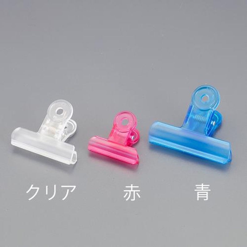 エスコ EA762FB-222 50mm［赤]プラスチッククリップ(5個入) 1個（ご注文単位1個）【直送品】