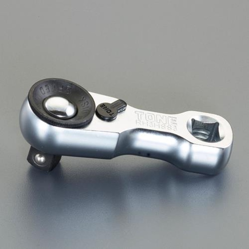 エスコ EA618JA-23 3/8”DRx75mmスタビーラチェットハンドル 1個(ご注文単位1個)【直送品】