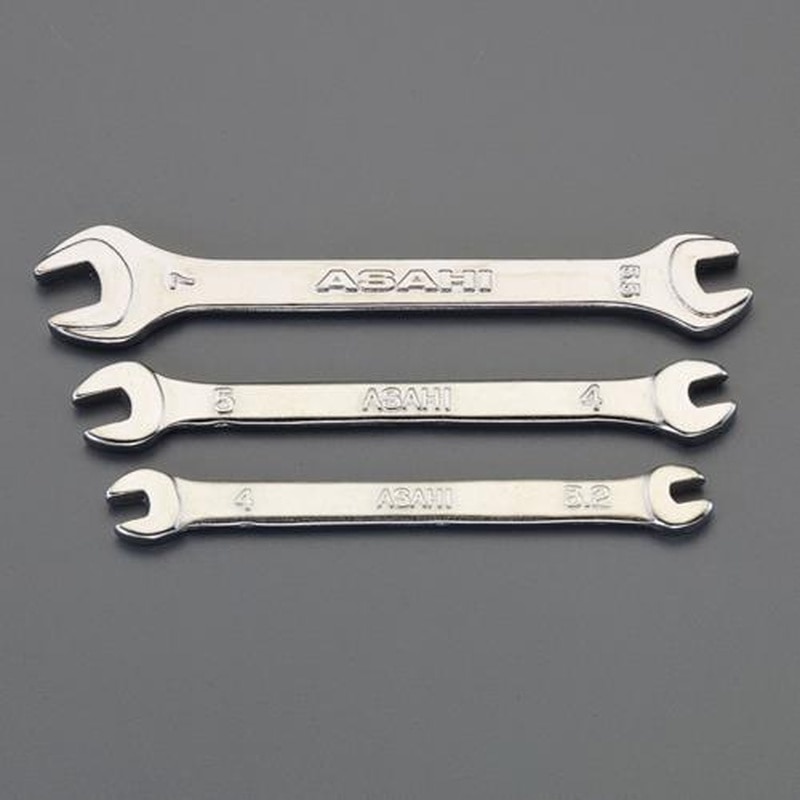エスコ EA615BE 3本組/3.2-7mm両口スパナ(ミニ) 1個(ご注文単位1個)【直送品】