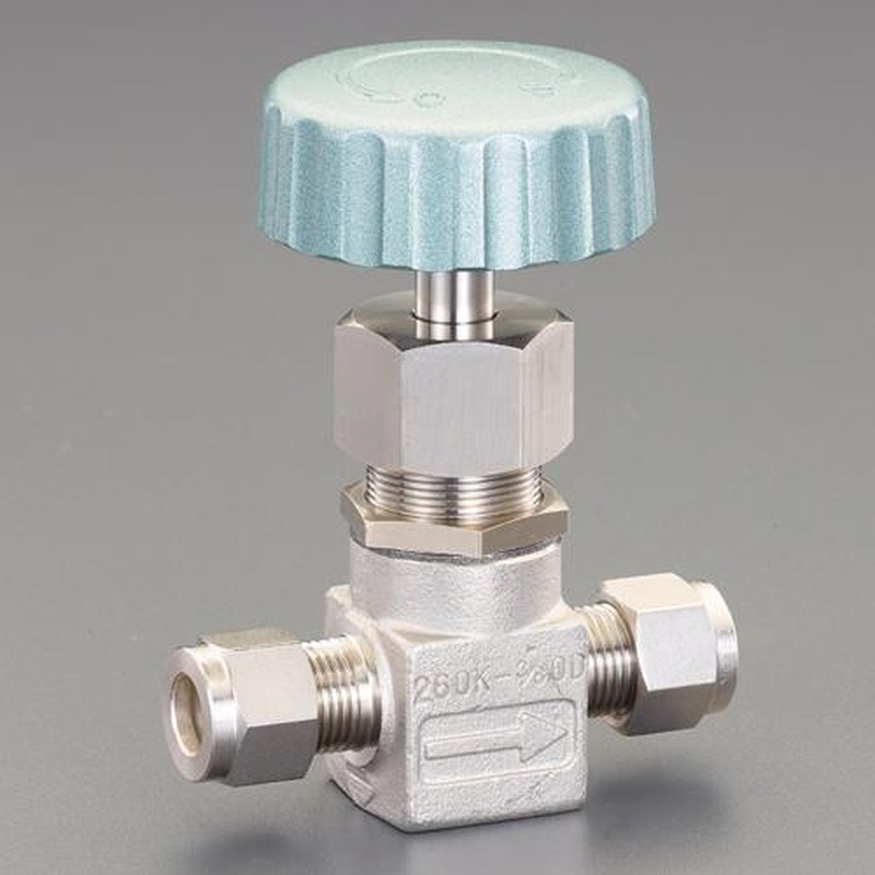 エスコ EA470CP-3 3/8”ニードルバルブ(ステンレス製) 1個(ご注文単位1個)【直送品】