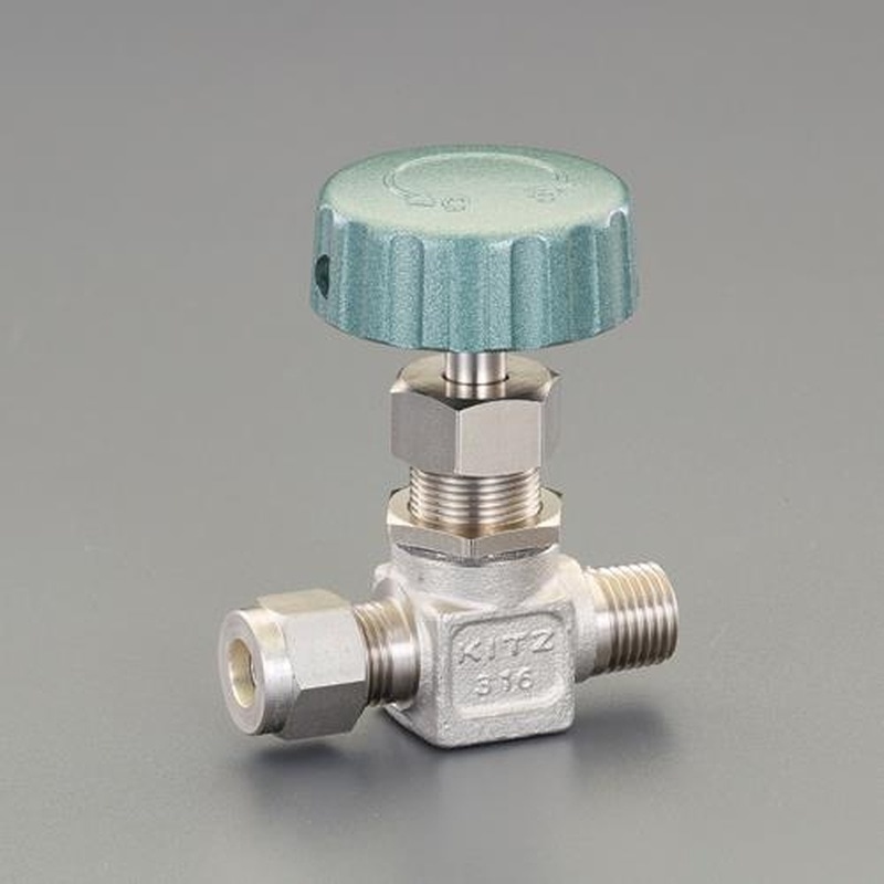 エスコ EA470cm-401 6mmxR1/4”ニードルバルブ(ステンレス製) 1個(ご注文単位1個)【直送品】