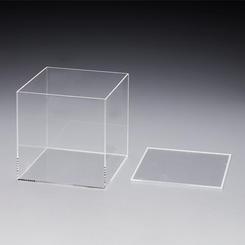 エスコ EA440DP-100 100x100x100mm/3mmアクリルボックス 1個（ご注文単位1個）【直送品】