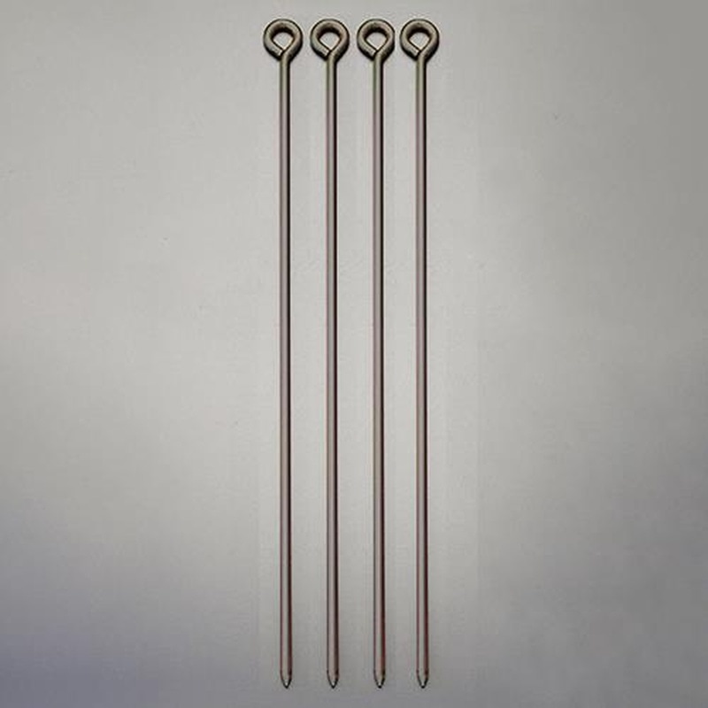 エスコ EA628ZE-100 φ9.0x300mmペグ(丸型/黒4本組) 1個(ご注文単位1個)【直送品】