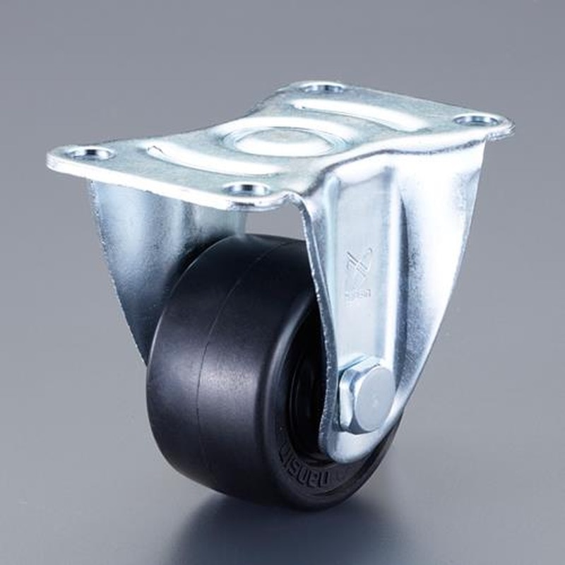 エスコ EA986PR-2 65mmキャスター(固定金具付・低床重荷重) 1個(ご注文単位1個)【直送品】