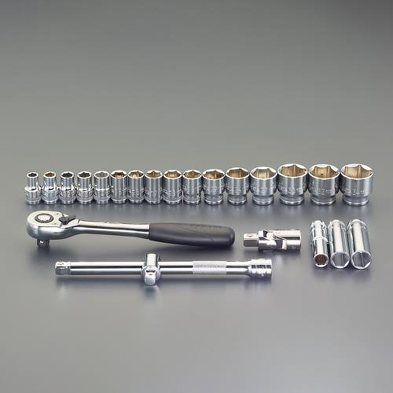 エスコ EA687AL-1 1/4”DRソケットレンチセット 1個(ご注文単位1個)【直送品】