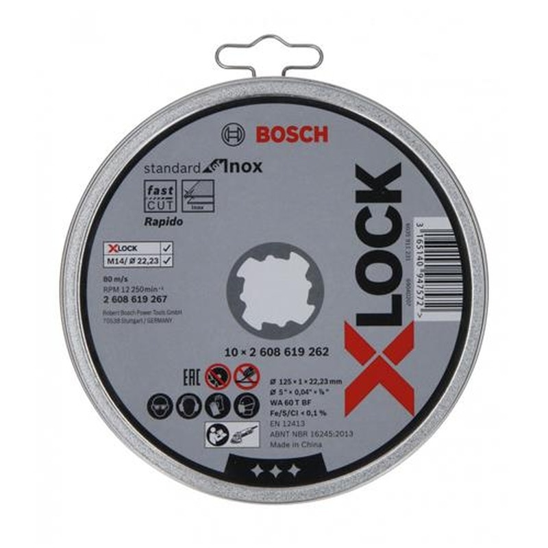 エスコ EA843XH-53 125x1.0mm超薄型切断砥石(10枚/ステン/X-LOCK 1個（ご注文単位1個）【直送品】