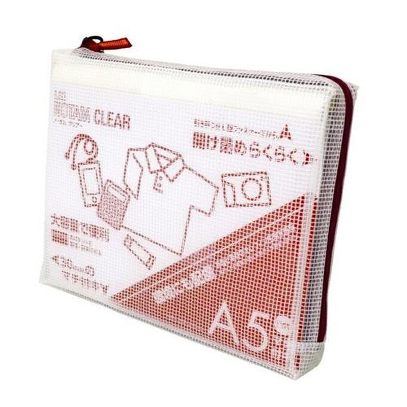 エスコ EA762CF-350 A5/190x250x30mmメッシュケース(レッド) 1個(ご注文単位1個)【直送品】