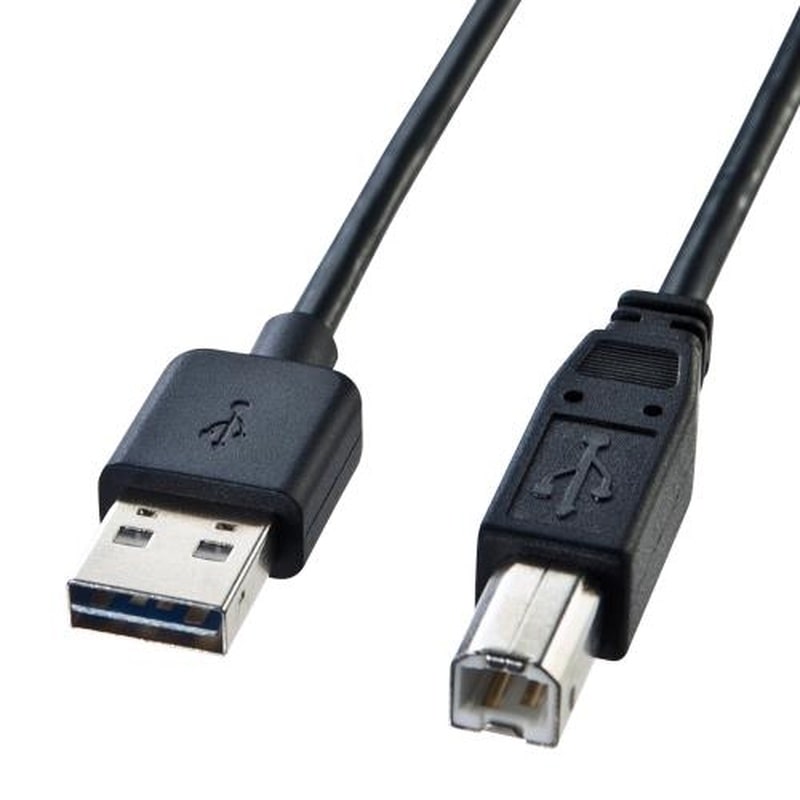 エスコ EA764AJ-102 1.5m両面挿せるUSBケーブル(A-B/2.0対応) 1個(ご注文単位1個)【直送品】