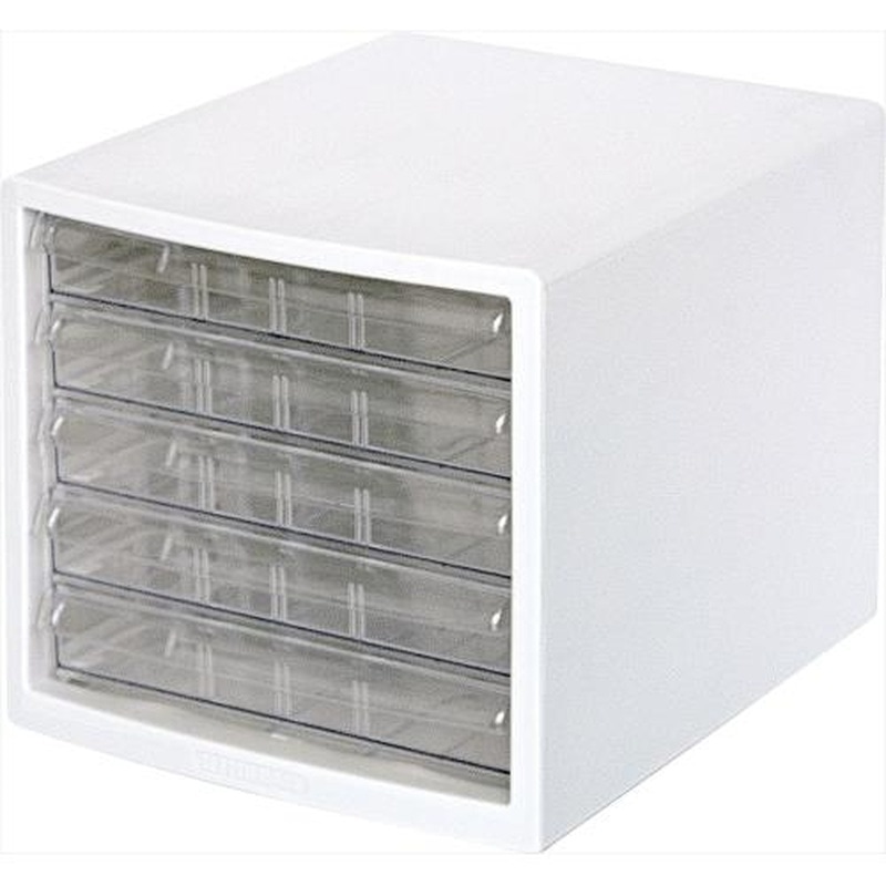 エスコ EA954JD-47 278x350x258mm/5段レターケース(白) 1個(ご注文単位1個)【直送品】