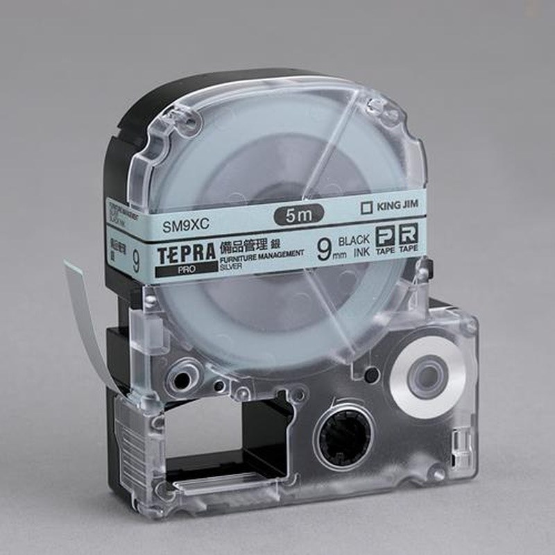 エスコ EA761DD-5 36mmテープカセット(備品管理ラベル/銀) 1個(ご注文単位1個)【直送品】