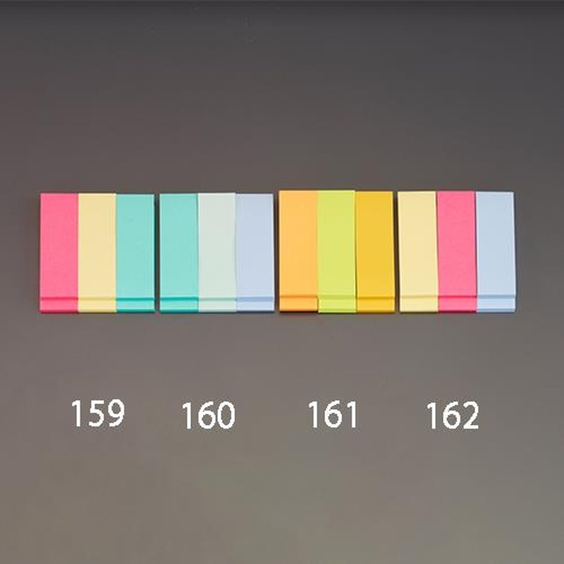 >エスコ EA762GA-159 75x25mm強粘着メモ(30枚x6個/3色) 1個(ご注文単位1個)【直送品】