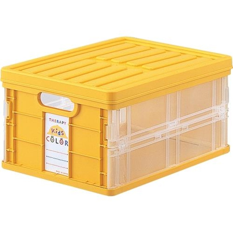 エスコ EA506AJ-25 258x358x177mm/11.8L折畳コンテナ(イエロー) 1個(ご注文単位1個)【直送品】