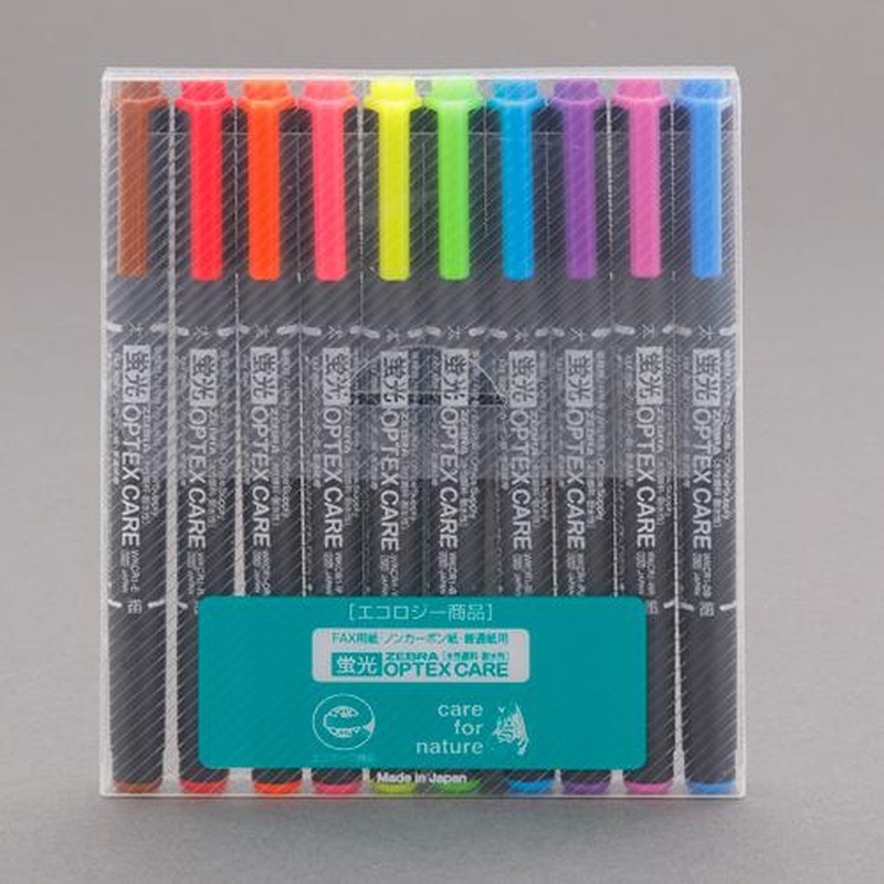 エスコ EA765BS-10 10色蛍光ペンセット 1個(ご注文単位1個)【直送品】