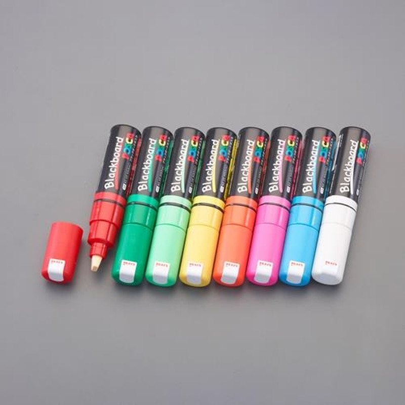 エスコ EA765MS-30 8本組/太字水性ブラックボードマーカー 1個(ご注文単位1個)【直送品】