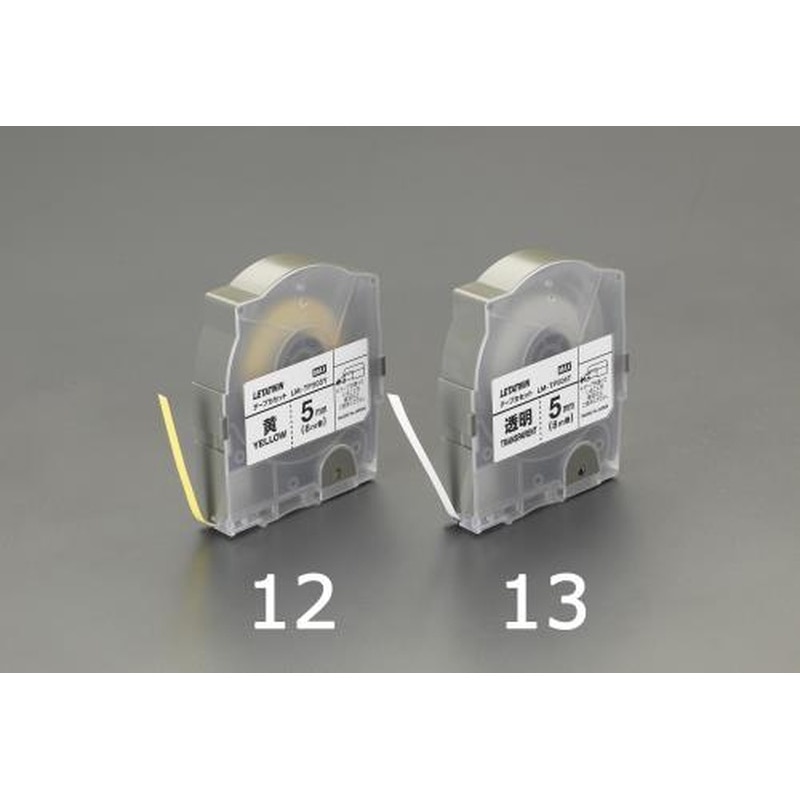 エスコ EA761DC-18[EA761DC用]12mmテープカセット(黄) 1個（ご注文単位1個）【直送品】