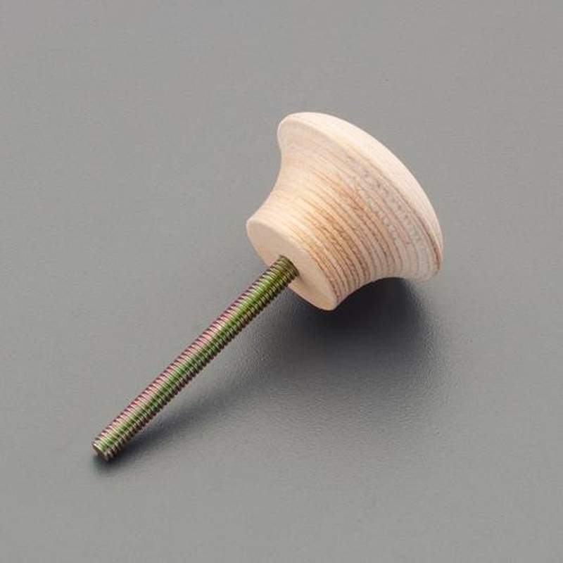 エスコ EA951CA-136 φ25x18mm/M4つまみ(木製/ねじ込み式) 1個(ご注文単位1個)【直送品】