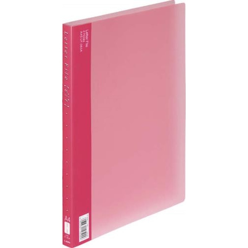 エスコ EA762CF-46 A4/S型レターファイル(120枚/ピンク) 1個(ご注文単位1個)【直送品】
