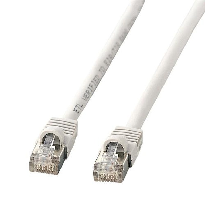 エスコ EA764B-501 1mLANケーブル(CAT5e/ノイズシールド処理/グレー) 1個(ご注文単位1個)【直送品】