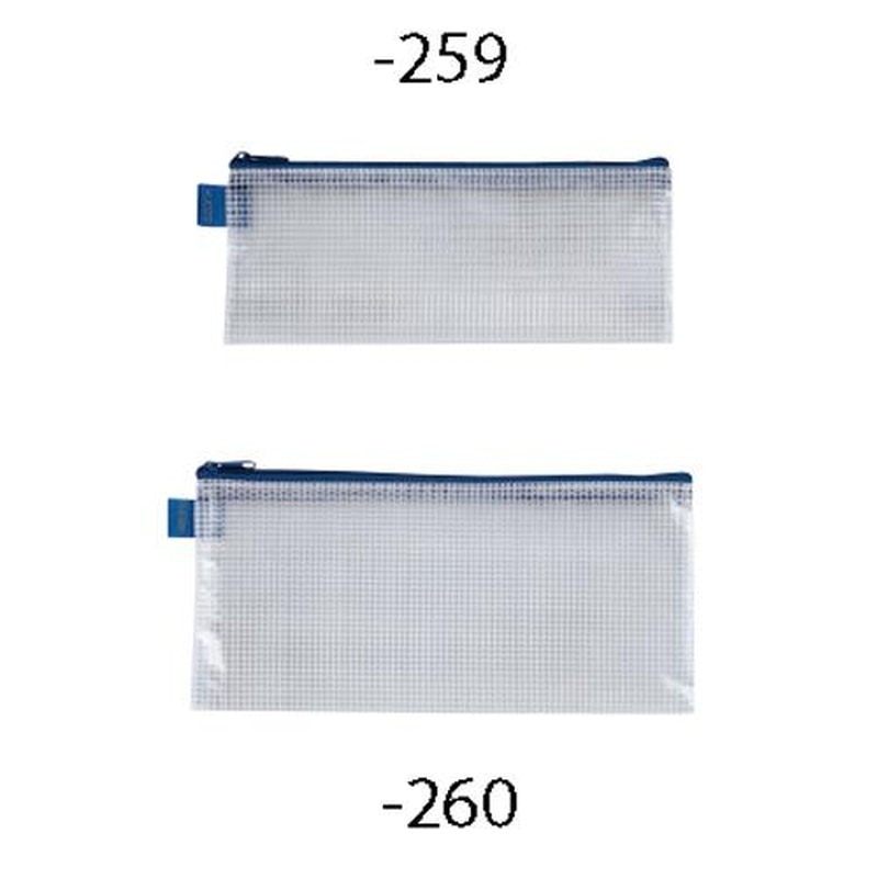 エスコ EA762CF-260 通帳/115x230mmメッシュケース(ブルー) 1個(ご注文単位1個)【直送品】
