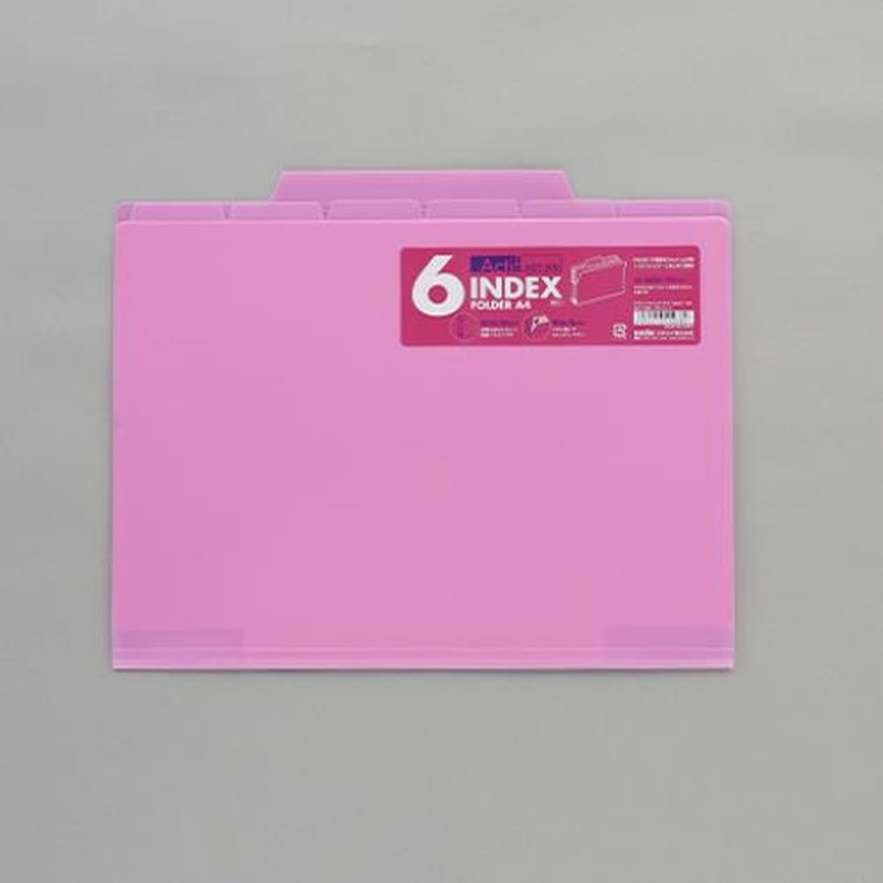 エスコ EA762CB-199 310x250mmインデックスホルダー(7ポケット/ピンク) 1個(ご注文単位1個)【直送品】
