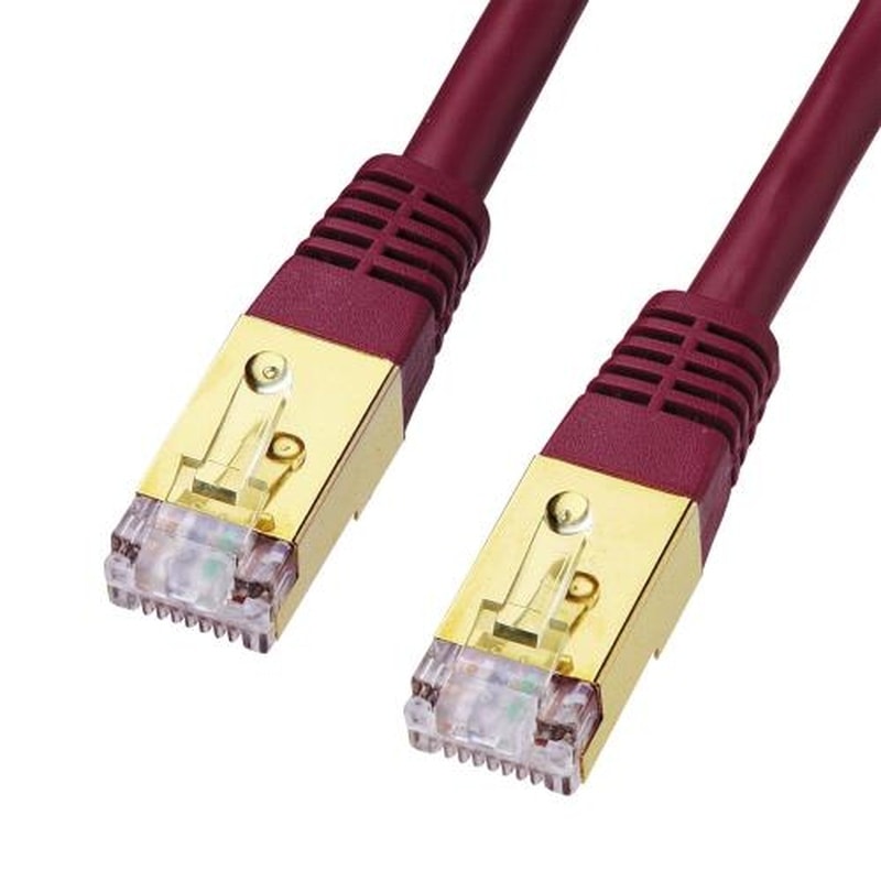 エスコ EA764BB-84 10mLANケーブル(CAT7/SCTPタイプ/ワインレッド) 1個(ご注文単位1個)【直送品】